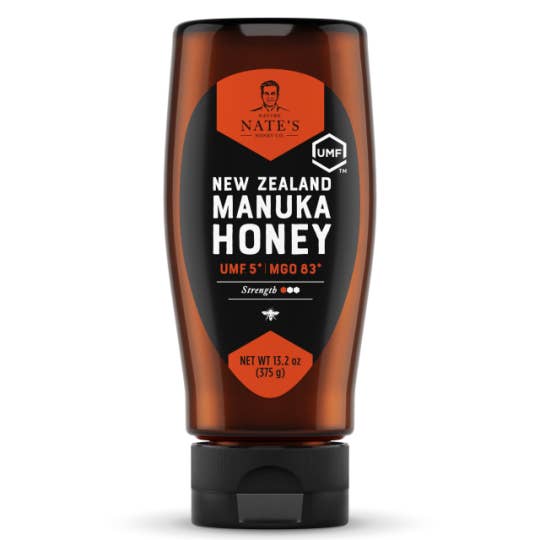 Nature Nate's Manuka 83+ MGO, 5+ UMF, Squeeze Bottle, 13.2oz for wholesale by Nate's Honey