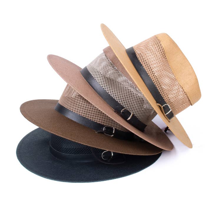 Men's S/S Leather Belt Banded Mesh Fashion Fedora Hat and other Purchase Wholesale mesh hat. Free Returns & Net 60 Terms on Faire trending on Faire.