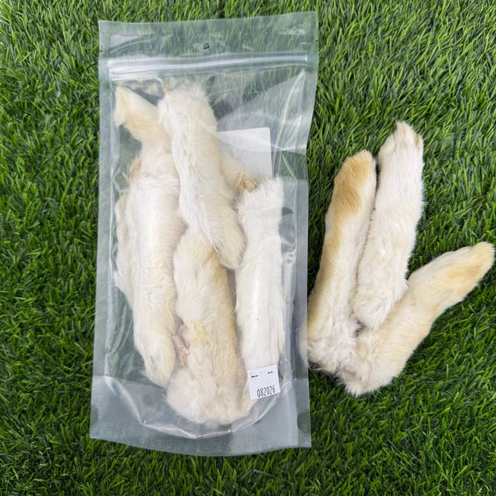 Golden Nibbles - Wholesale Pet Treats - Dog - Rabbit Feet - Bag of 6-Freeze-Dried Treat/Chew for Dogs/Cats1