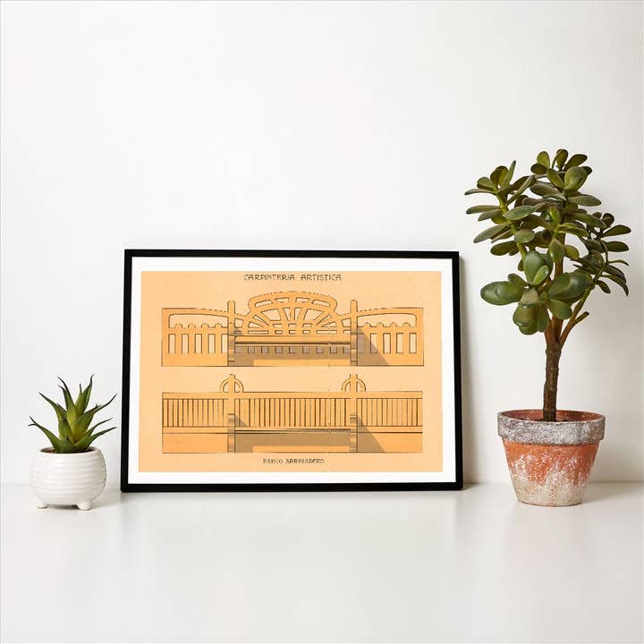 Found Image Press - Venta al por mayor Ilustración - Impresión de Arte AT-268 Carpintería Artística