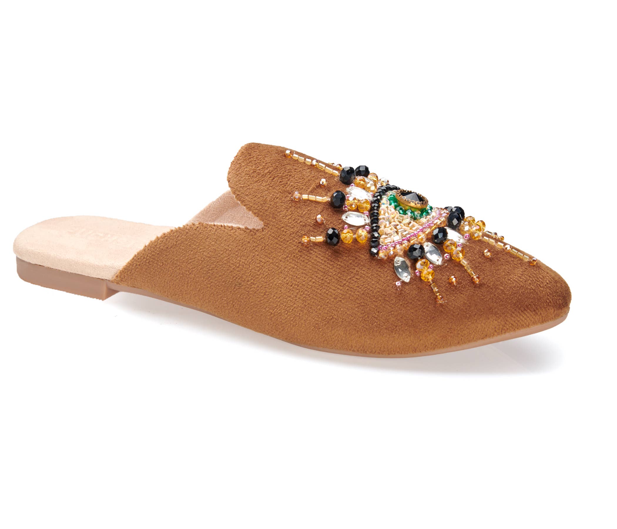 Fuchsia - Wholesale Mules - Women's - Pointed Toe Artisanal Good Eye Gold Women's Mule Embroidery2