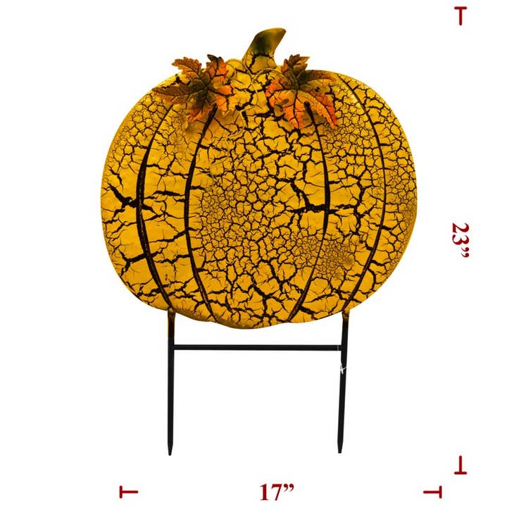 Efterårsmetal medium græskar "Gul" (12-pak) for engroshandel hos Jersey Devil Sales LLC