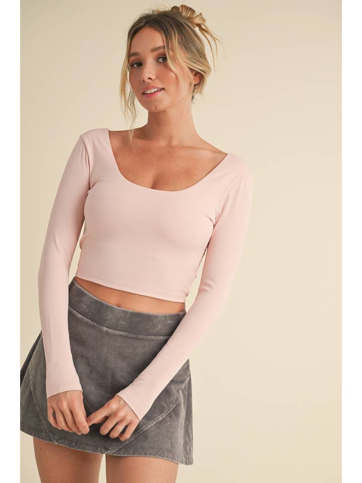 KIMBERLY C - Wholesale Athletic Top - Women's - Twist Back Long Sleeve Top9