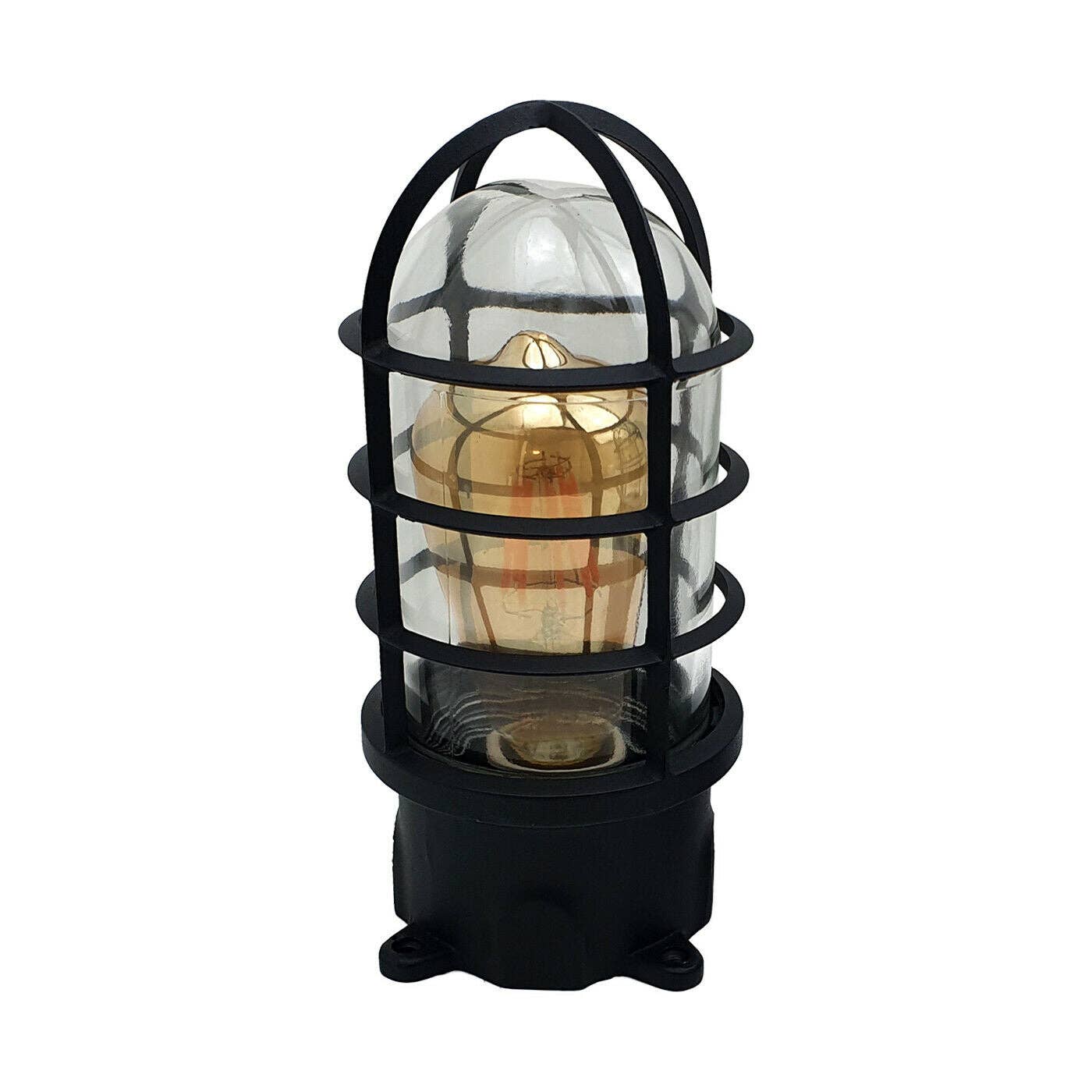 Ledsone – wholesale Chandelier/hanging light – Black Industrial Wall Ceiling Cage Light Bulkhead Metal3