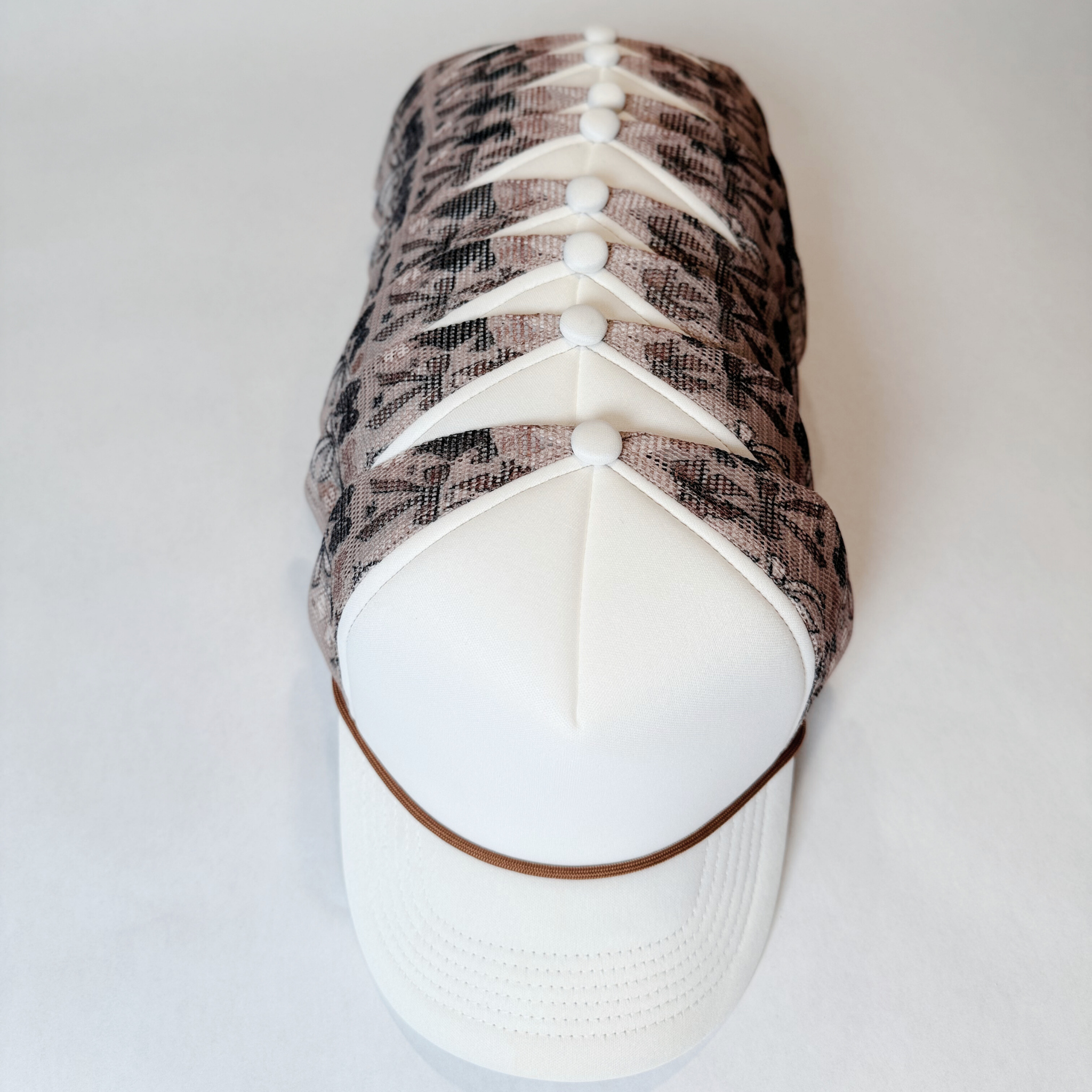 TEELUX - Wholesale Trucker Hat - Unisex - TEELUX - BOW TRUCKER HAT BLANK -  Neutral brown10