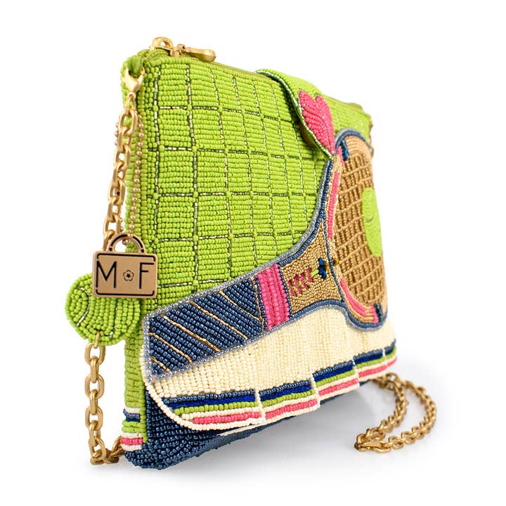 Mary Frances Accessories - Wholesale Crossbody Bag - Women's - Match Point Beaded Tennis Racquet Crossbody Handbag