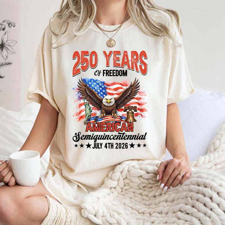 American Semiquincentennial Shirt, Patriotic Eagle USA Shirt for wholesale by CVH DREAMY LTD