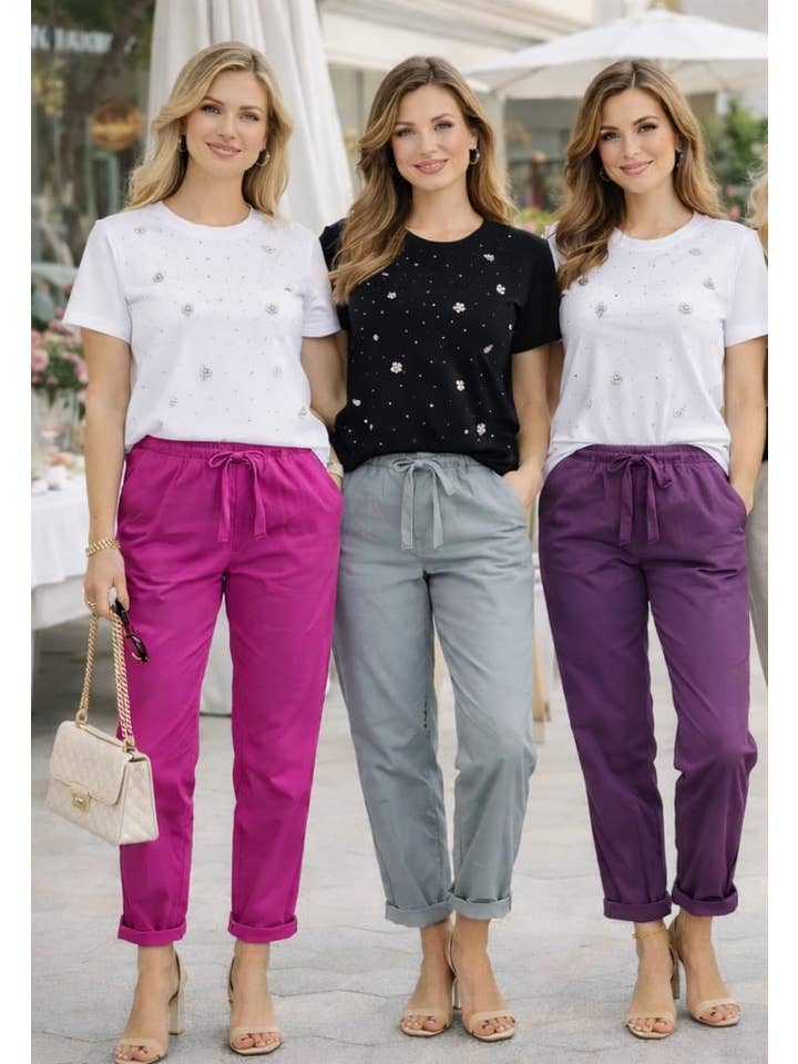 Kurt Muller – wholesale Pants – Women's – Plain Bi-Stretch Magic Trousers