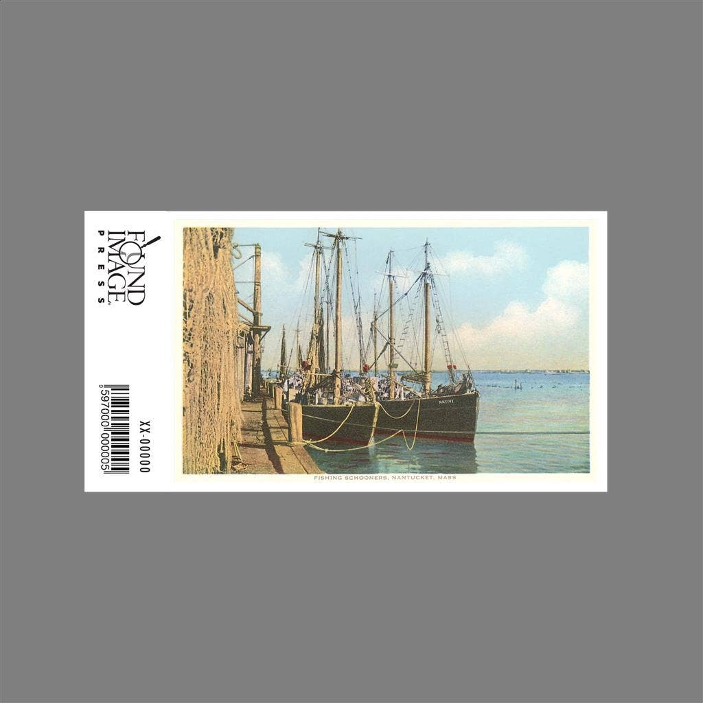 Found Image Press - Wholesale Sticker - Sticker NT-06 Fishing Schooners, Nantucket, Massachusetts1