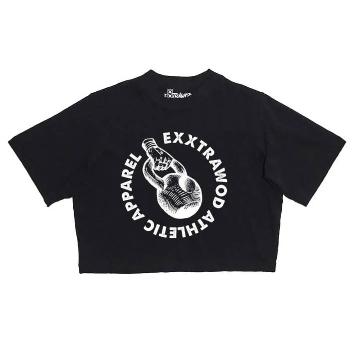Kettlebell Logo Women's Crop T-shirt for wholesale by Exxtrawod