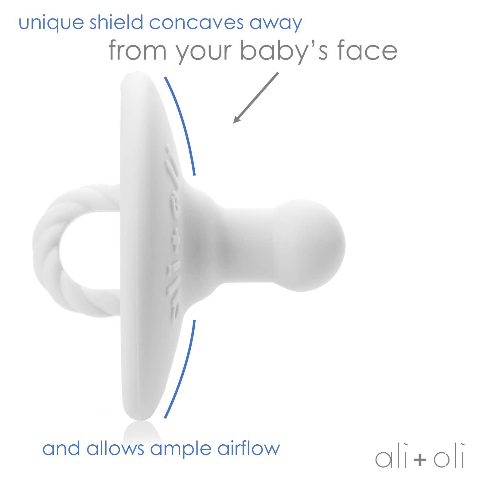 Ali+Oli - Wholesale Pacifier - Baby - Pacifier Set Round (Grey & Sage)4