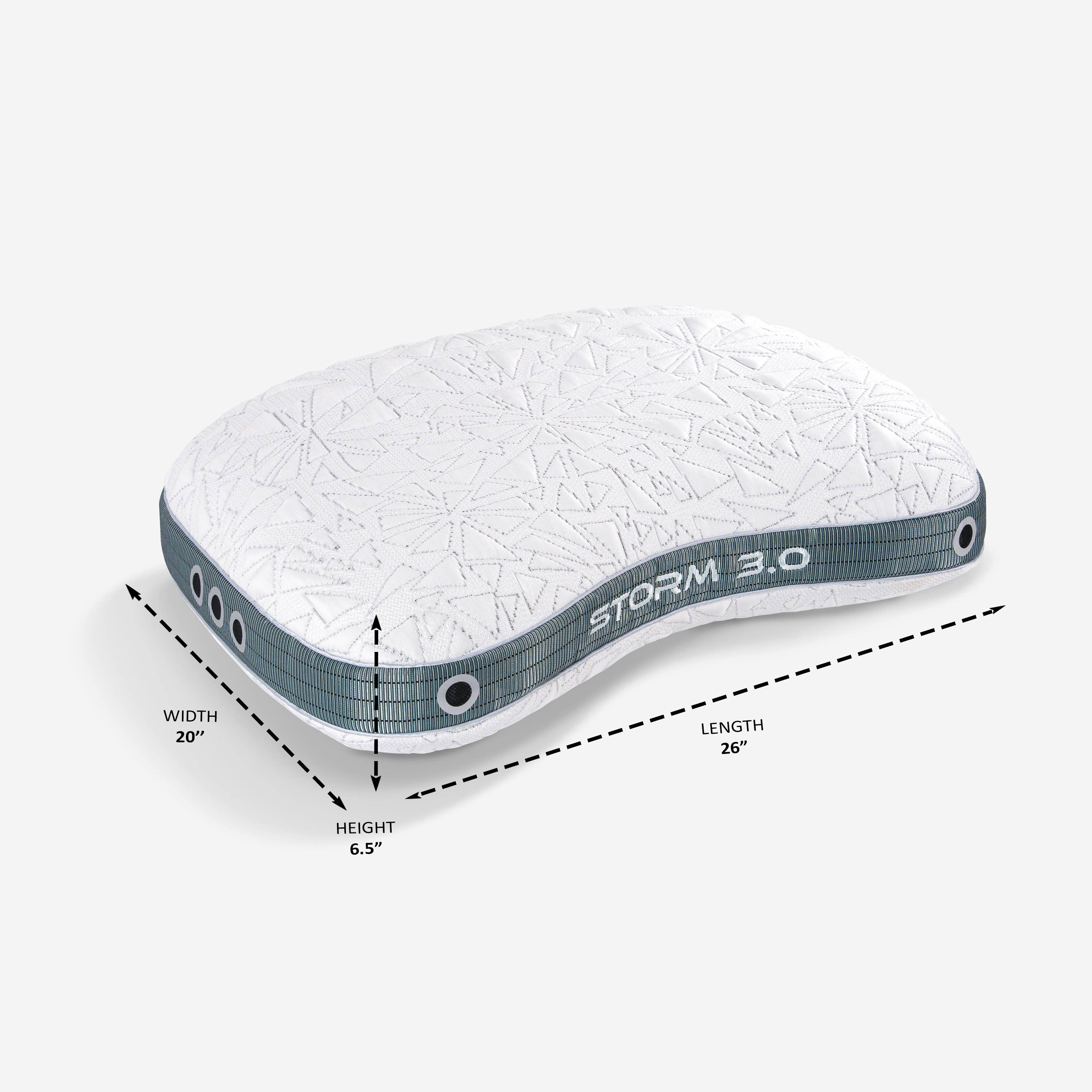 Bedgear - Vente Oreillers - Coussin Storm Cuddle Curve Performance, rafraîchissant, taille moyenne16