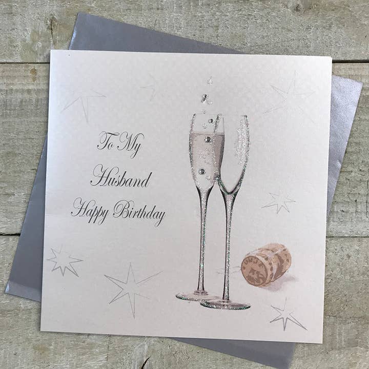 Husband - Flutes (PD104) for wholesale by White Cotton Cards