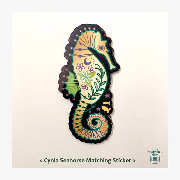 Cynla - Wholesale Thank You Card - Thank you Ocean Greeting Card- sea mermaid seahorse crab4