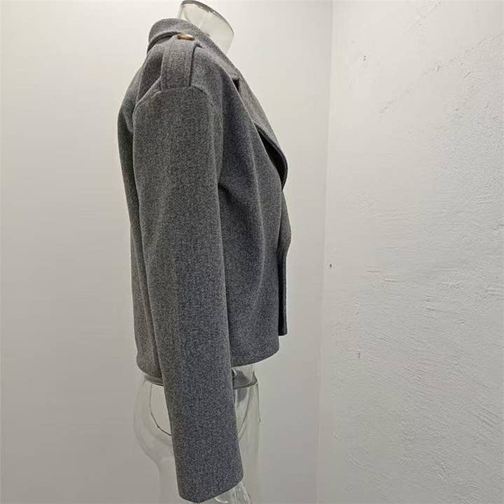 UZ Wholesale Store - Wholesale Coat - Women's - Fashionable Solid Color Woolen Short Coat5