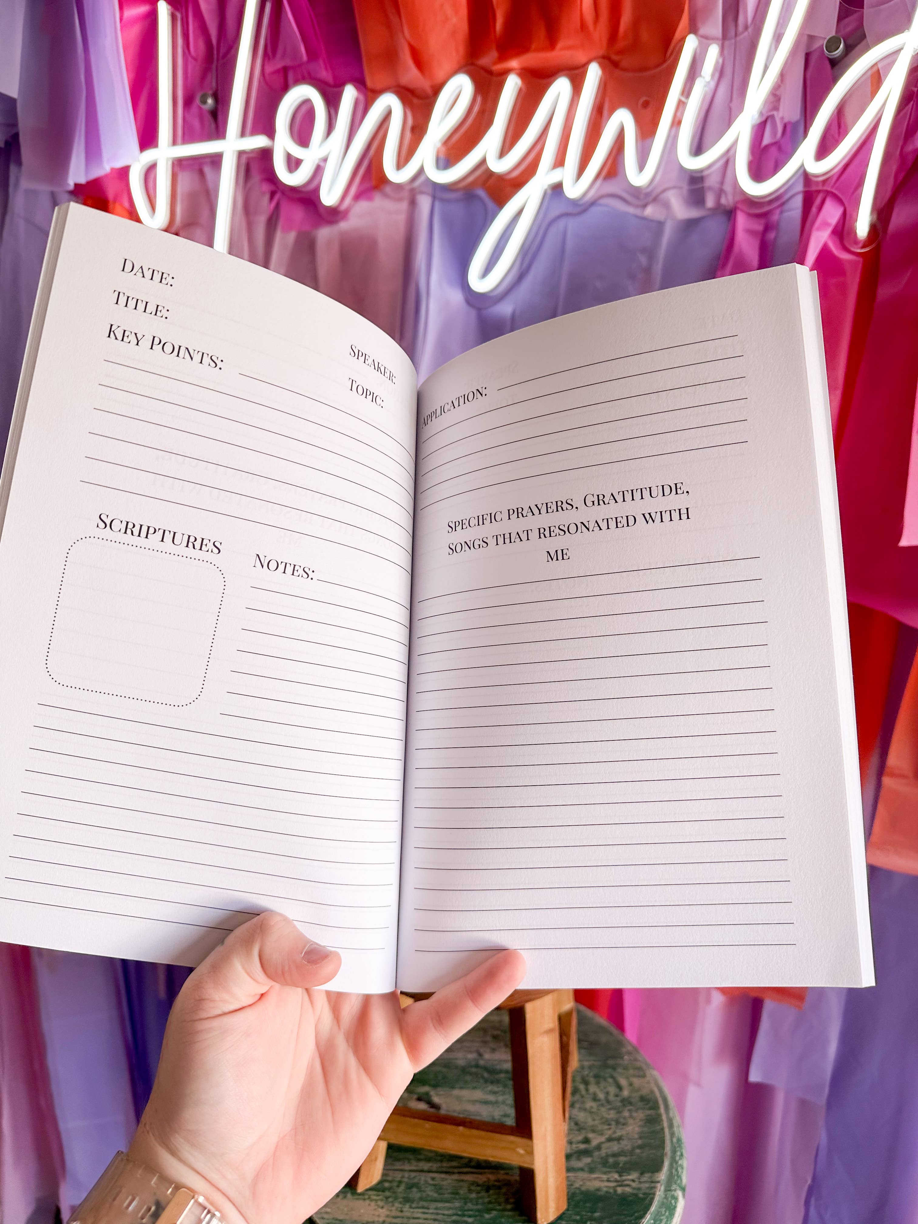 Honeywild - Vente Journal intime - Notes de sermon sur Jésus1