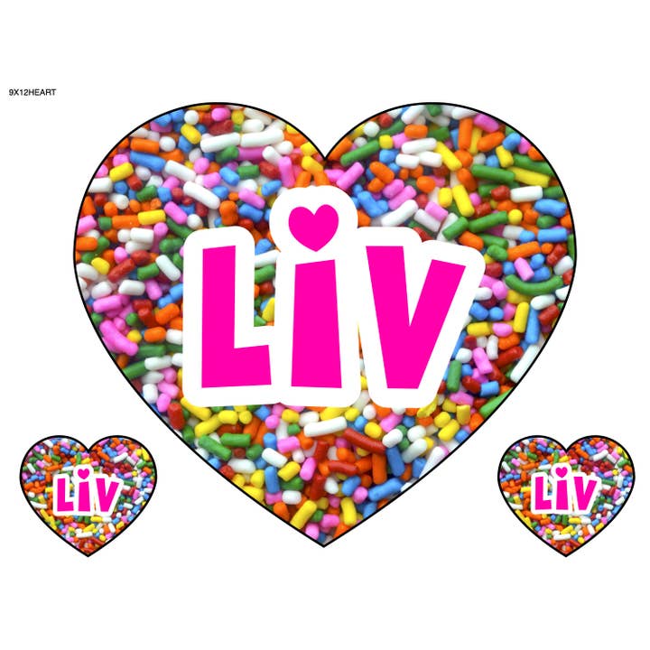 HEART SHAPE SPRINKLES 9X12 for wholesale by Namedrops