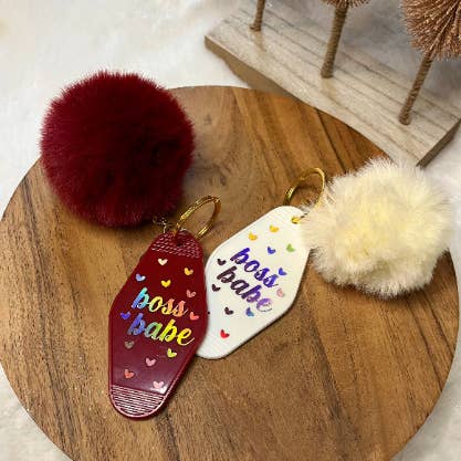 Denudare Shop - Wholesale Keychain – Women's - VINTAGE POMPOM KEYCHAIN - WHITE2