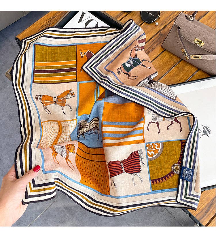 Marayn - Wholesale Scarf - Women's - Luxury Silk  Wool Scarf Chic Style 202518