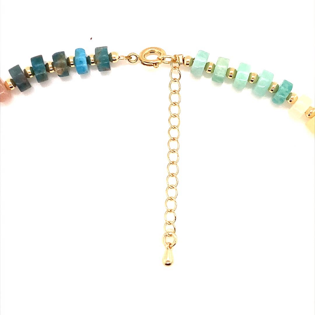 Mali Beads - Vendita all'ingrosso Collane di perline/perle - Collana con Perline di Pietre Preziose a Gradiente Ombre – Gioielli Stratificati Colorati per Donne3