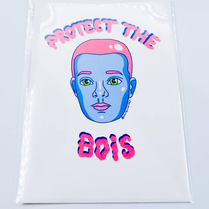 Electric Cat - Wholesale Art Print - Protect The Bois Print – 4x6 Matte Art Print1