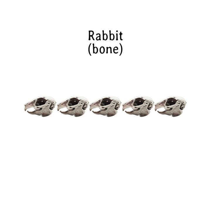 The Scale Grail – Großhandel Dekofigur – Replik des Kaninchenschädels — Häschenschädel im Maßstab 1:6, 3D-gedruckt, handbemalt, künstlicher kleiner Totenkopf, Puppenhaus, Dioramen, Kunstzubehör (5 Totenköpfe)1