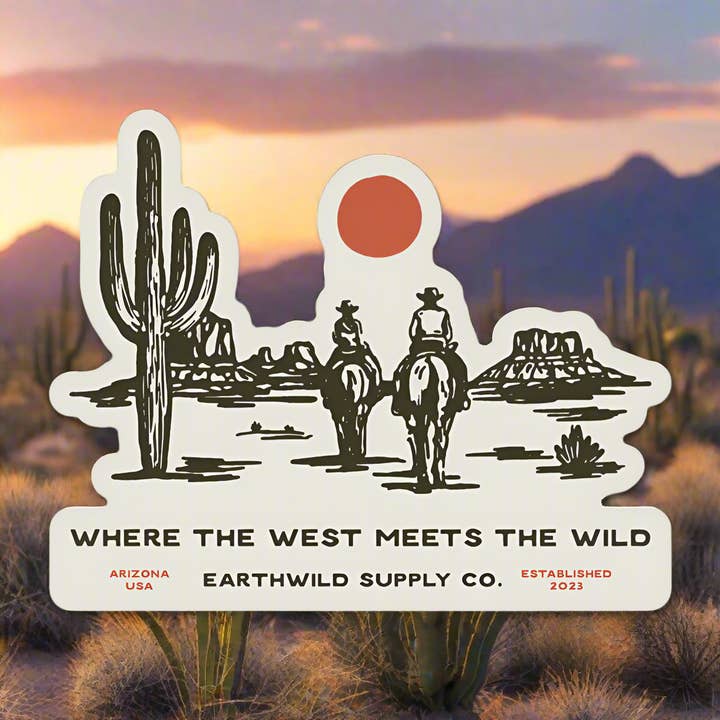 EARTHWILD - Venta al por mayor Pegatina - Donde Occidente Se Encuentra Con Lo Salvaje Pegatina2
