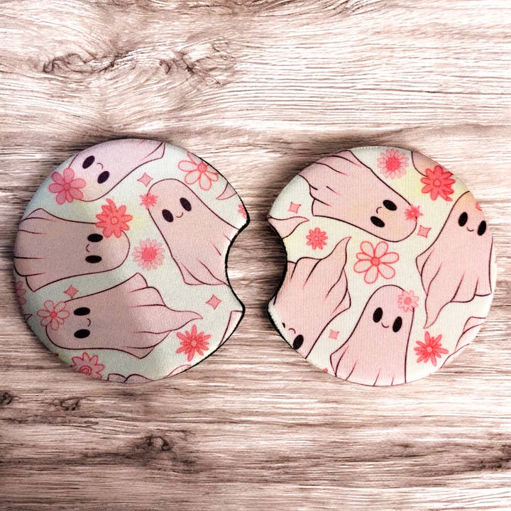 Dessous de verre pour voiture à motif floral, parfaits pour Valloween. pour la vente par The Pumpkin Empress