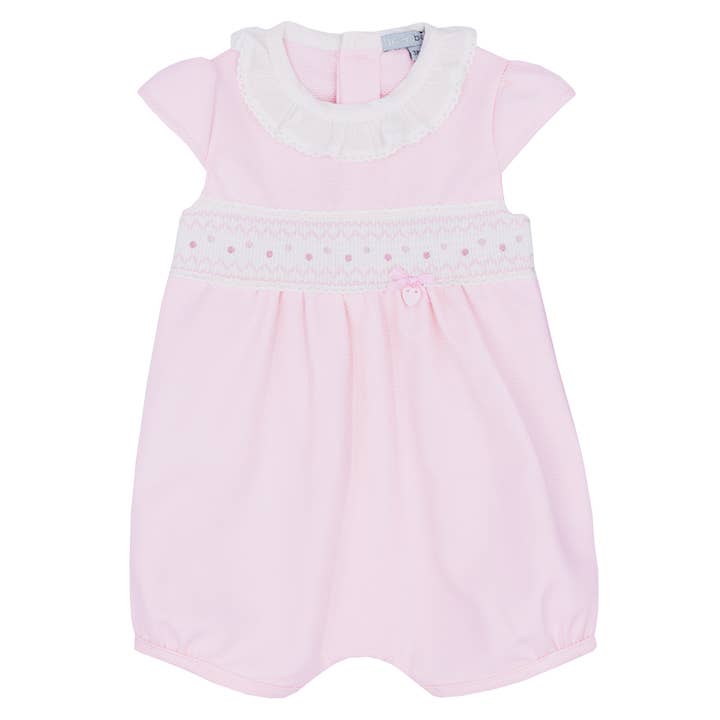 Piger smocked pique nani romper - Pakke med 3 for engroshandel hos Blues Baby