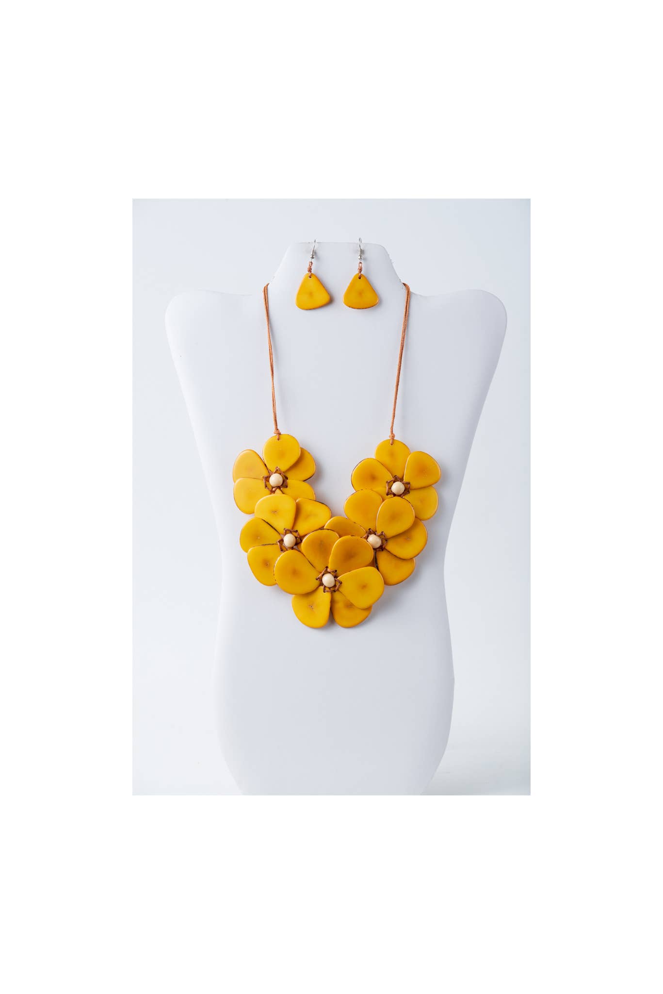 TaguArtsy - Vente Parures de bijoux - Ensemble de colliers Tagua bio Becca Flower22