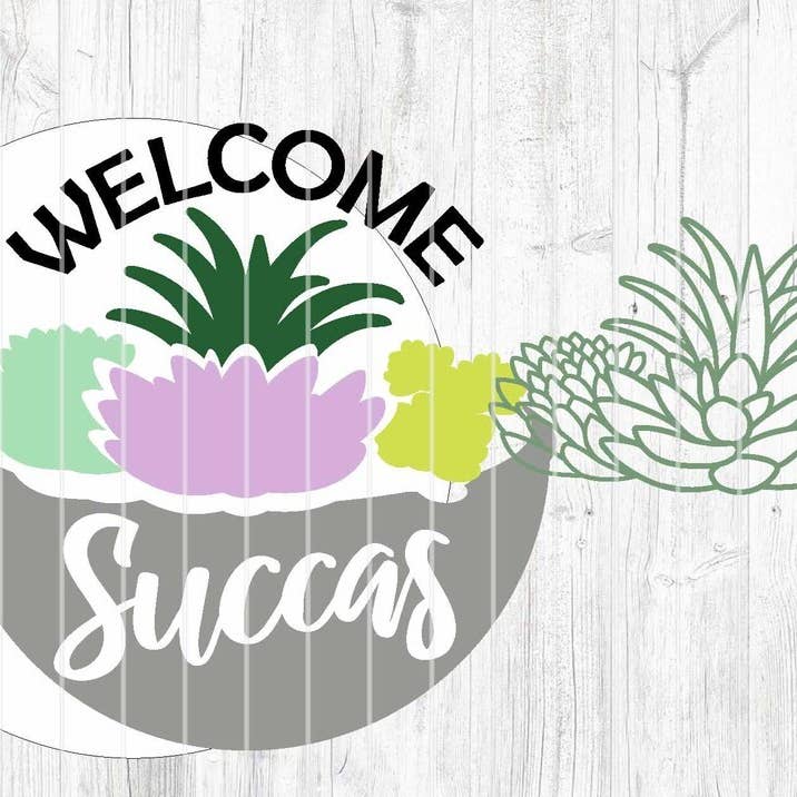 Welcome Succas #2 Door Hanger DiY for wholesale by Kate's Blanks