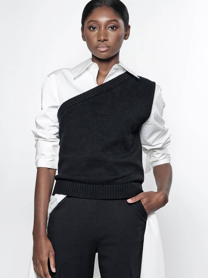 Il Gilet a Maglia Monospalla per la vendita all'ingrosso da parte di Article X