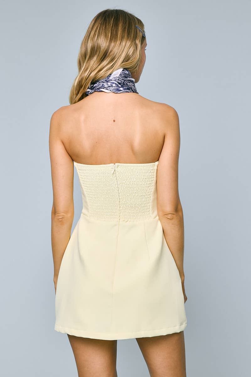 Sky to Moon - Wholesale Dress - Women's - SOLID COLOR FRONT POCKET A-LINE TUBE MINI DRESS6