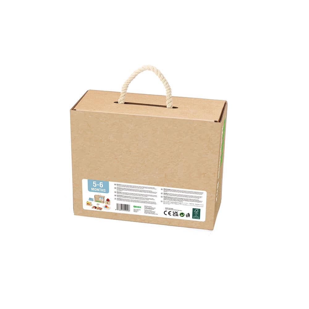 AJ Aguiar - Vendita all'ingrosso Giocattolo in legno - Bambini - Scatola Educativa Montessori 13 Pezzi 5M+2