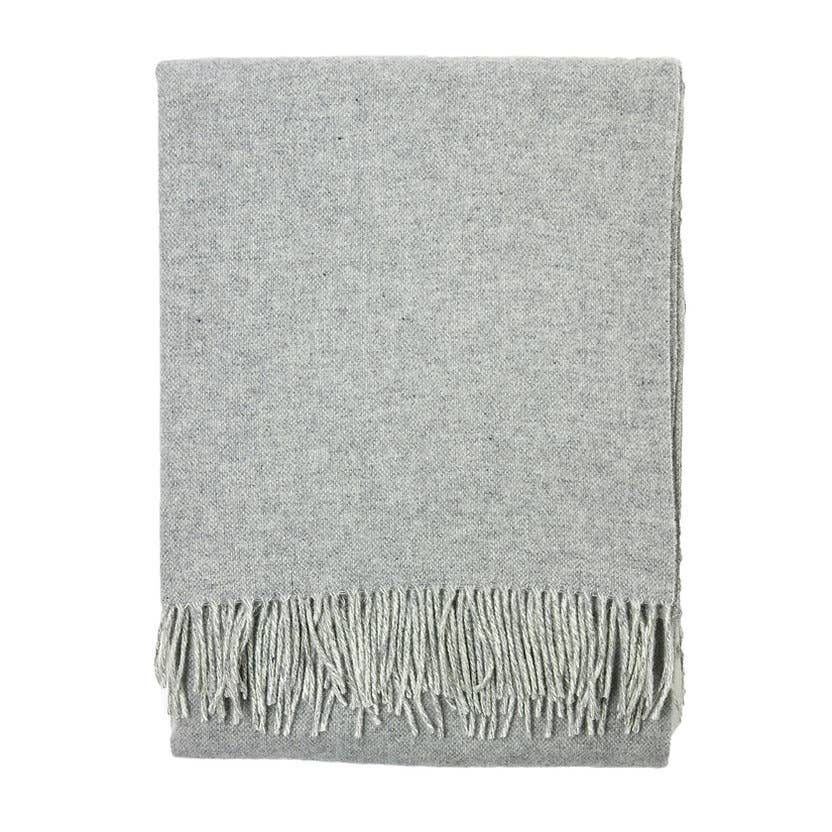 Pearl grey pure wool blanket MELANGE for wholesale on Faire1