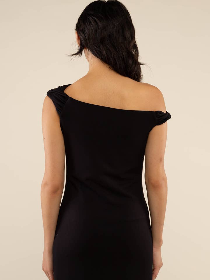 NLT - Wholesale Dress - Women's - Ira Twist Off Shoulder Midi Dress7