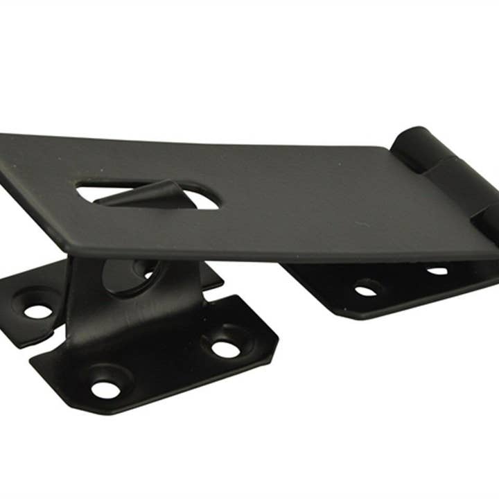 Hasp And Staple 6" Black Steel for wholesale by IronmongeryWorld
