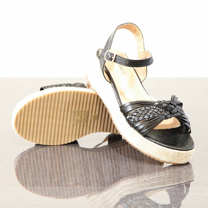 Top Staka - Wholesale Wedges - Women's - BG-732 Women's Braided Wedge Sandals - Espadrille Platform13