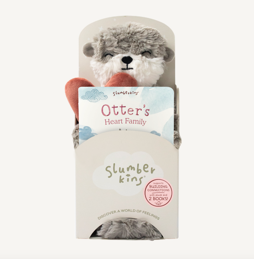 Slumberkins Inc. - Wholesale Stuffed/Plush Toy - Kids & Baby - Otter's Building Connections Plush Snuggler Set +  2 books! 1
