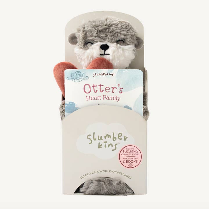 Slumberkins Inc. - Wholesale Stuffed/Plush Toy - Kids & Baby - Otter's Building Connections Plush Snuggler Set + 2 books! 1
