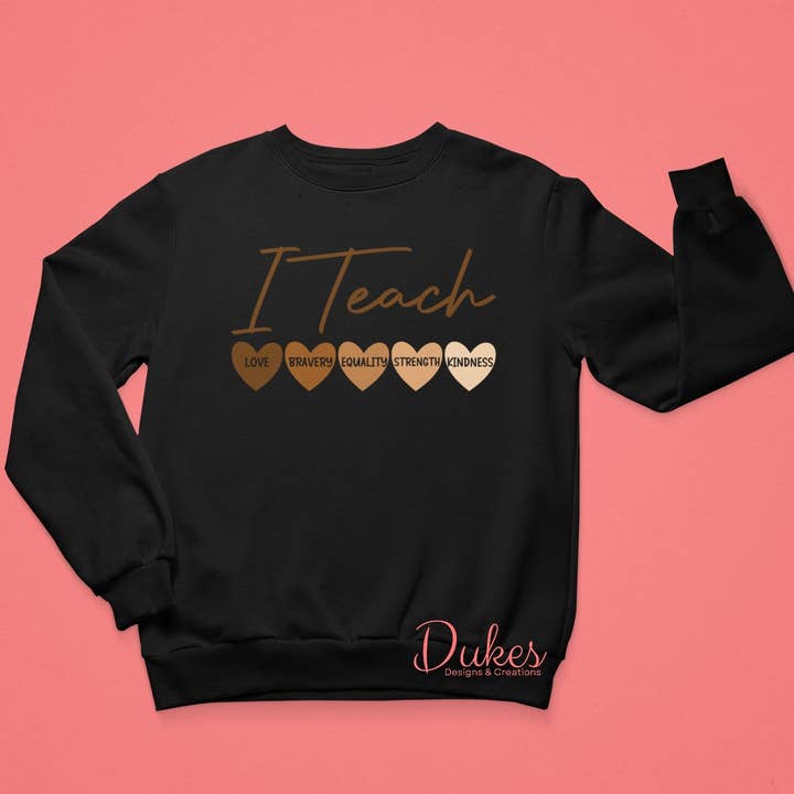 Camisola I Teach por atacado de Dukes Designs & Creations
