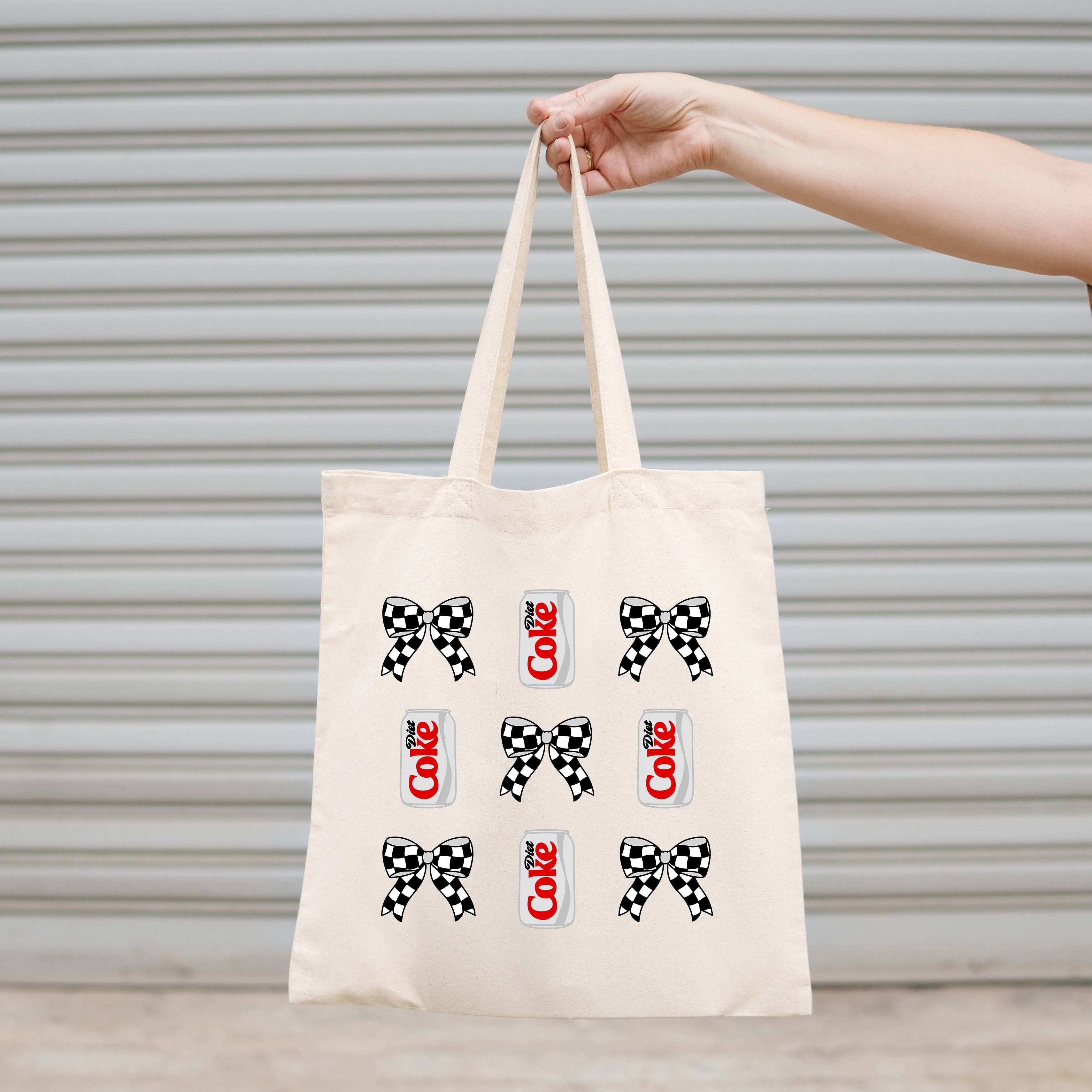 Sonny Rising - Wholesale Tote Bag - Unisex - Canvas Tote Bag, Bows and Diet Coke0