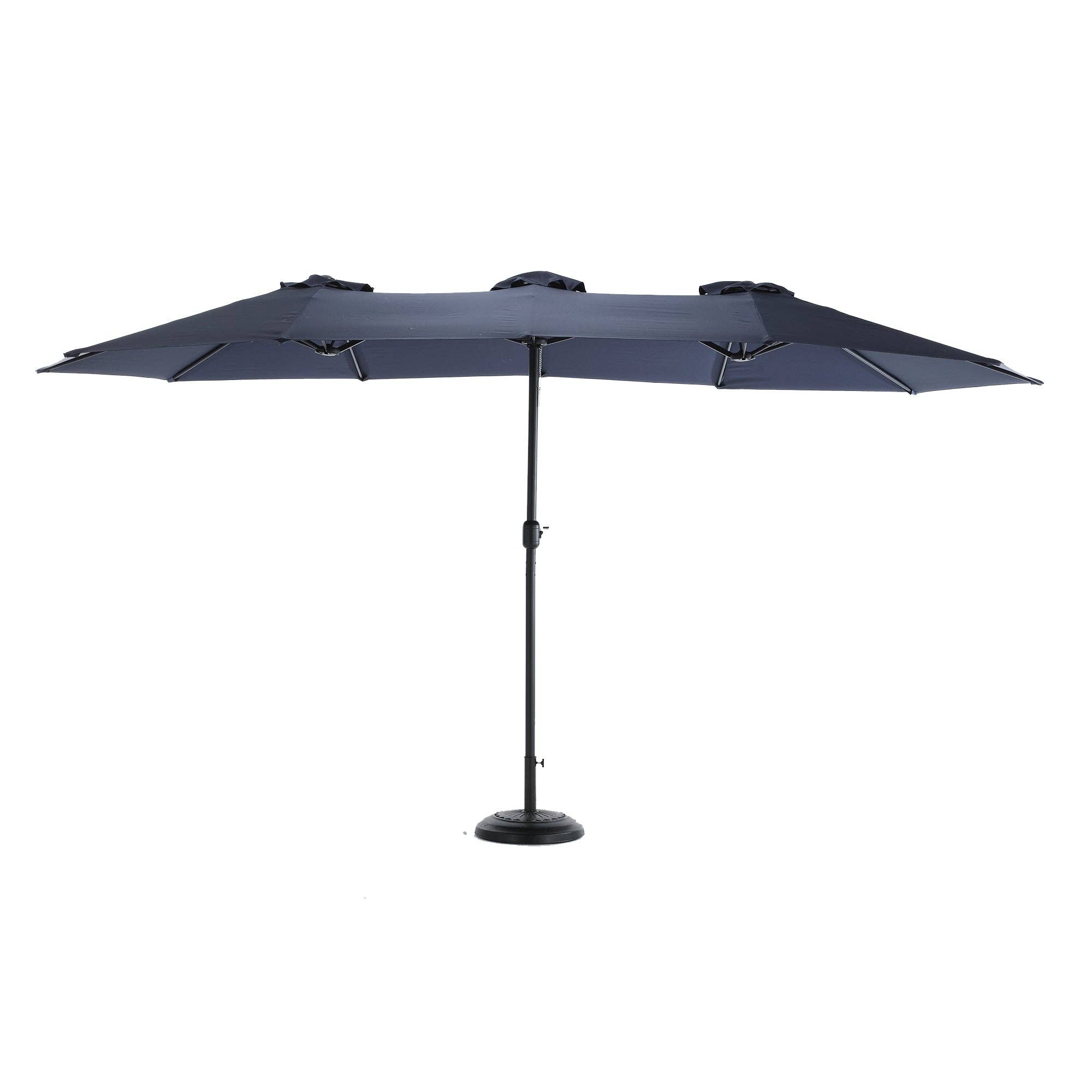 39F Inc. - Wholesale Patio Umbrella - 14.8ft Double-Sided Outdoor Umbrella with Crank – Navy Blue1