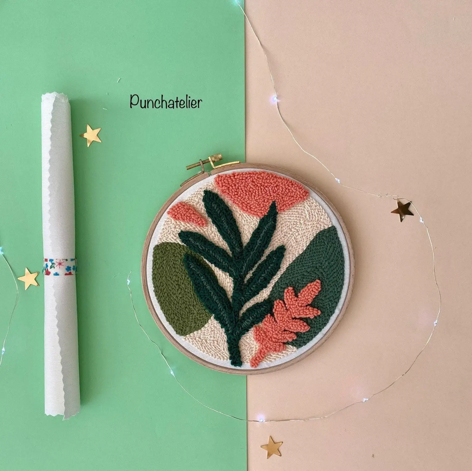 PunchAtelier – Material para bordar/ponto de cruz por atacado – Kit de Agulha Punch com Folha para Iniciantes8