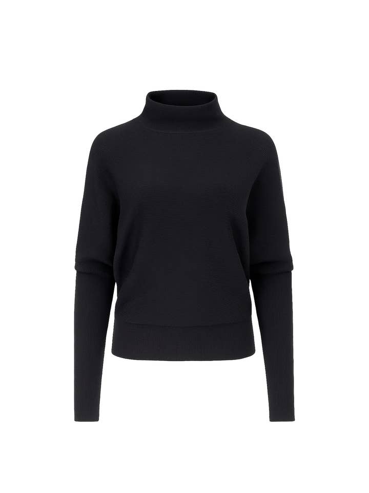 RIVIR – Großhandel Strickpullover – Damen – Lina Stricktop mit Stehkragen in Übergröße3