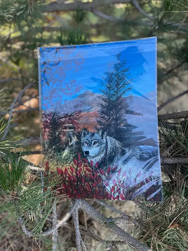 Foxtrot Artistry - Wholesale Art Print - Gray Wolf Print2