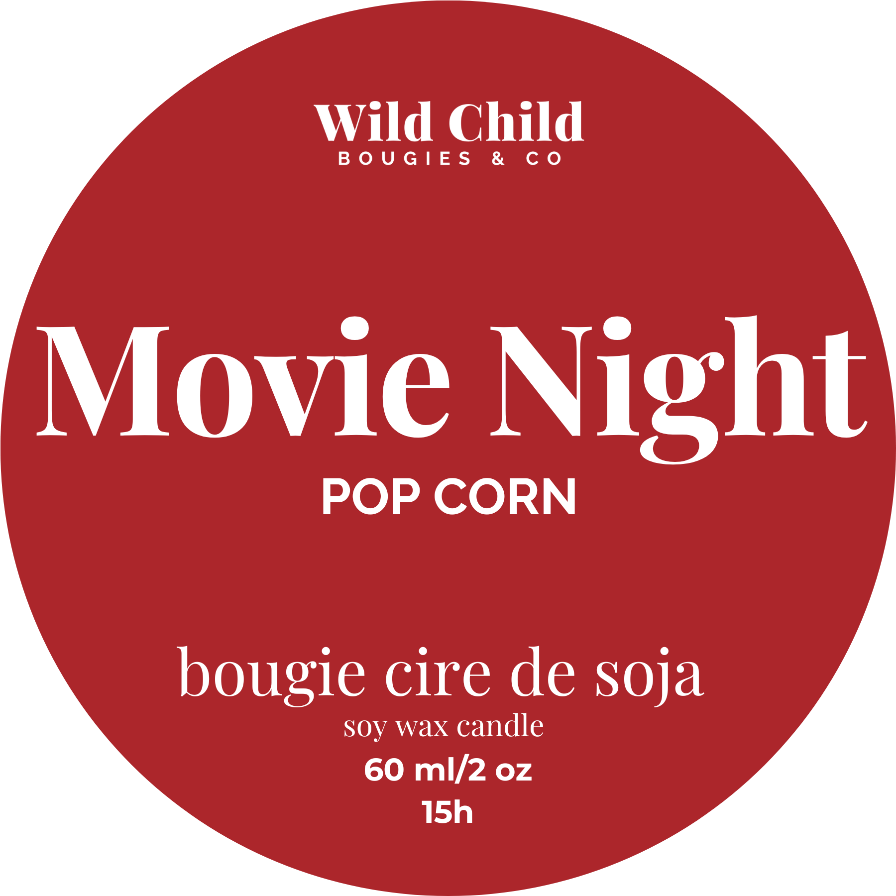 WILD CHILD Bougies & Co - Wholesale Jar/Filled Candle - Mini POPCORN candle2