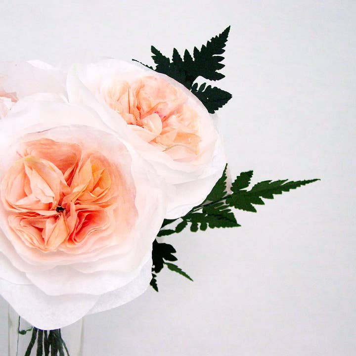 Beautiful Things By Bec - Wholesale Artificial Flowers - Paper David Austin Roses set of 10 Stems