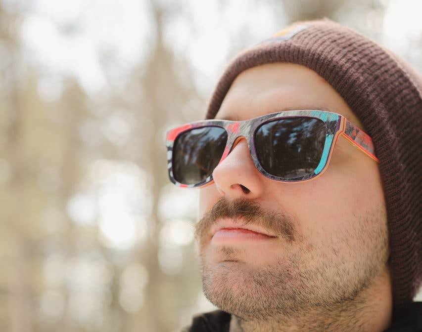 SKRP - Wholesale Sunglasses - Unisex - Recycled Skateboard Wayfarer Style Sunglasses6