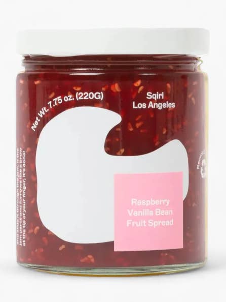 Sqirl - Préparation de fruits biologique framboise-vanille pour la vente par Mast